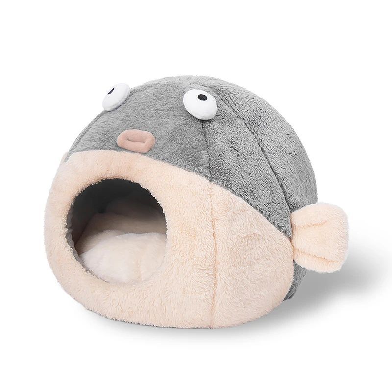 Cute Balloonfish-shaped Cats Bed/Cave