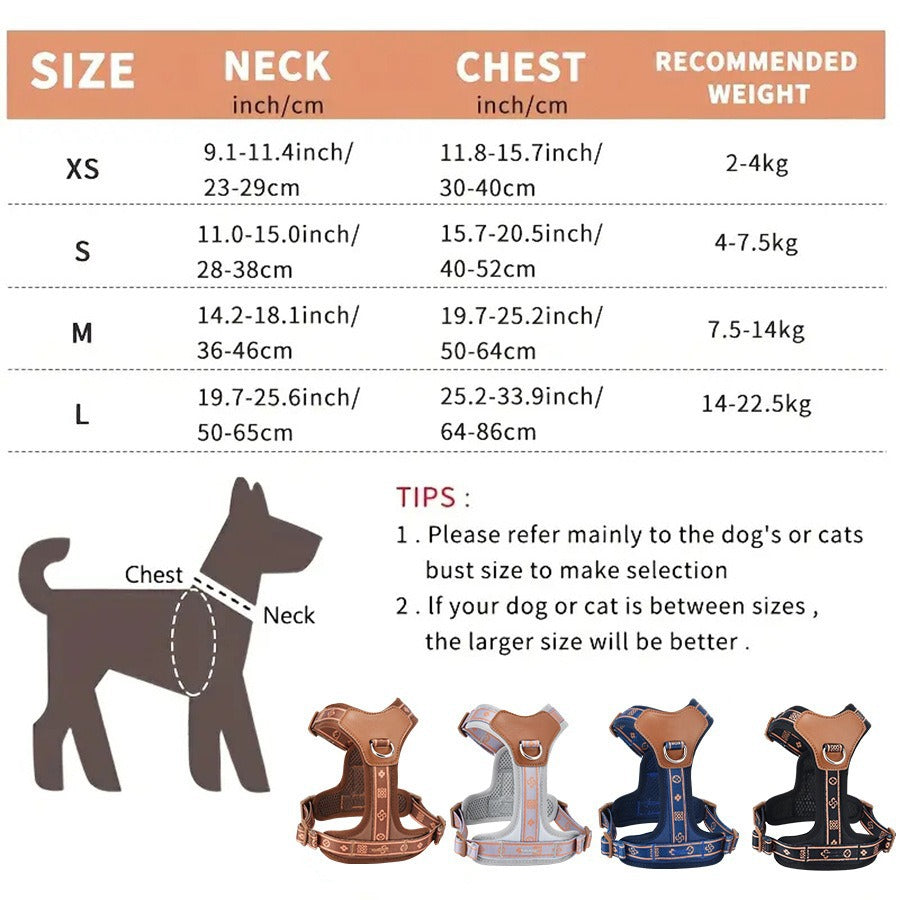 Redirecting & Reflective Dog Harness, Hook In Front